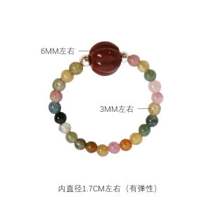 Retro Rose Beaded Ring for Women Sweet Cool Personality Fashion Small Niche Accessories Autumn Winter New Design Index Finger Ring