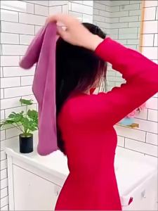 1pc Quickly Dry Hair Hat Super Absorbent Soft Bathroom Women Head Towels Girls Cute Hair Towel Hair Dry Wrap Bonnets
