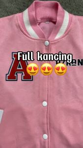 JAKET ANAK PEREMPUAN USIA 2 -13 TAHUN JACKET BASEBALL VARSITY ANAK BISA REQUEST CUSTOM INISIAL NAMA