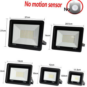 Floodlight LED PIR Motion Sensor Outdoor Wall Light White Light 100W 50W 30W 20W 10W IP66 Waterproof LED Spotlight For Garden
