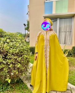 Kaftan shiren Free Turban kepala dan manset gamis / iner / dalaman ● Kaftan terbaru ● kaftan ceruty ● kaftan premium ● kaftan jumbo ● kaftan busui