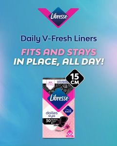 Libresse Black Slim Pantyliner 15cm (30s) - Discreet Breathable No Crumple & Absorbent
