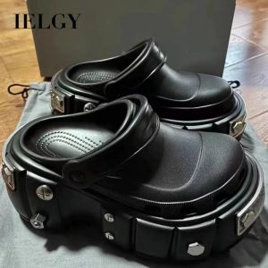 IELGY Thick-soled Baotou Croc Shoes Womens Summer EVA Heightening Slippers