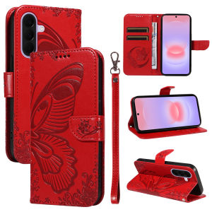 szhaiyu | Leather Wallet Flip Case for Samsung Galaxy A17 A27 A37 A57 A56 A36 A26 A16 A55 A35 A25 A15 A54 Butterfly Embossed Design