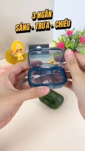 Hộp Khay Đựng Thuốc Chia 3 Ngăn Du Lịch Có 4 Màu Chứa Thuốc Phụ Kiện Trang Sức Nhựa ABS Chống Thấm