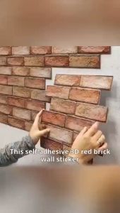 10Pcs Self Adhesive Waterproof 3D Wall Panels Peel and Stick Subway Tile Brick Wallpaper Retro Sticker for Bathroom Fireplace