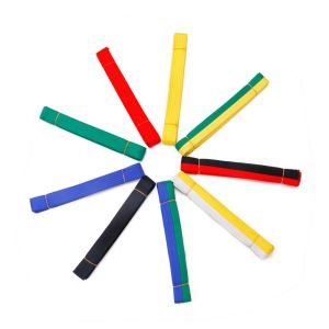 ZYJC 1.8m Fashion Double Wrap Professional Adults Kids Taekwondo Belt Sports Belt Martial Arts Stripe Karate Judo