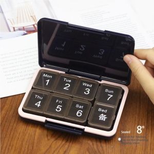 Large Capacity Portable 7 Days Weekly Medication Organizer Pill Box