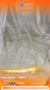 Akrilik Tempat Pajangan 21x10x5 cm Small Acrylic Stage Action Figure Balok U Stand Display Dudukan