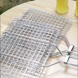 คลิปสำหรับย่างบาร์บีคิวเชิงพาณิชย์ คลิปสำหรับย่างปลาเดี่ยว/คู่เคลือบไฟฟ้าหนา คลิปสำหรับย่างทรงสี่เหลี่ยม คลิปสำหรับย่างป