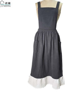 JINDONG | Elegant Cotton Linen Waterproof Oil-Resistant Home Use Fashionable Cute Kitchen Apron