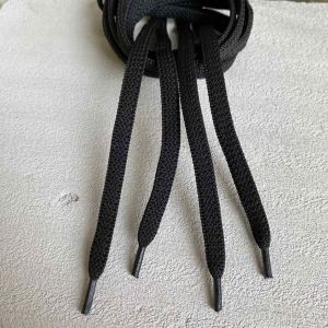 Tali sepatu hitam tebal lebar 8 mm