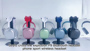 P9 Over-Ear Bluetooth 5.3 Headphones | 50H Playtime | Hi-Res Audio | Deep Bass | Built-in Mic | Foldable Design | Free Shipping | Headphone Bluetooth Murah