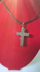 Benedictio et Praesidium — Habac Cross Balance Necklace | Latin Prayer Scroll for Blessing & Protection