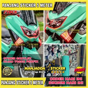 Stiker Skotlet Motor Warna Hijau Tosca Premium