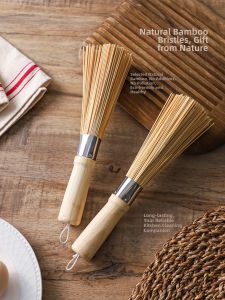 SHELI | Bamboo Long Handle Pot Scrubber