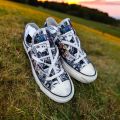 sepatu converse anime one piece 70s much love motif batik High dan low pria wanita. 