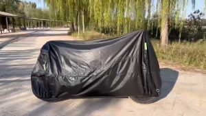 ผ้าคลุมรถมอเตอร์ไซค์ทุกฤดูกาลคุณภาพสภาพอากาศสากลกันน้ำป้องกันแสงแดดกลางแจ้งทนทานกลางคืนสะท้อนแสงพร้อมที่เก็บล็อคหลุม