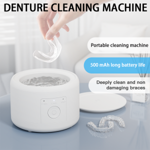Portable High-Frequency Vibration denture Cleaning Machine USB Powered for Jewelry Eyeglasses Watches Home Use