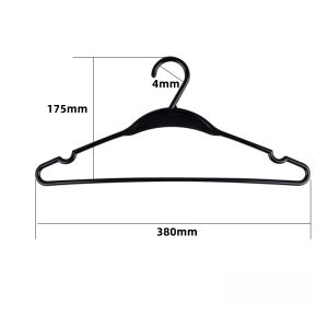 Thickened Plastic Adult Clothes Hangers Black Non-Slip for Dry Clean Shops Clothing Stores Home Use Wardrobe Storage