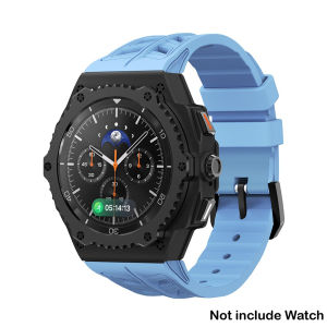 Luxury Modification Kit for Samsung Galaxy Watch 8 Classic 46mm Stainless Steel Case Silicone Strap for Galaxy DIY Accessories