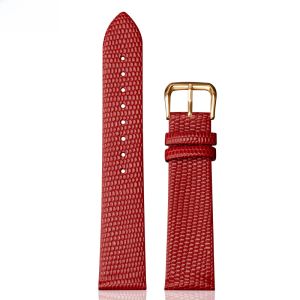 Woalmorn | Ultra-Thin Genuine Leather Watch Band Mens Womens Soft Waterproof Suitable For Movado Longines CK Watch Chain Lizard Pattern