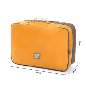 1pc Clothing Storage Bag Double Layer Large Capacity Compression Storage Bag Portable Travel Clothing Storage Bag with Handle