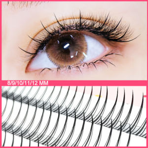 Yelix A/M Shape Professional Makeup Individual Lashes Cluster Spikes Lash Wispy Premade Russian Natural Fluffy False Eyelashes
