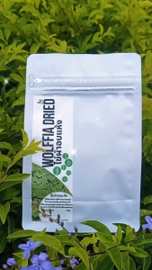 ฟาร์มบ้านเรา ไข่ผำอบแห้ง ผักอบกรอบ ผลิตจากไข่ผำ 100% ผ่านการอบสุก ไม่ผสมสารกันเสียและไม่ผสมแป้งเหมาะสำหรับการทำอาหารต่าง