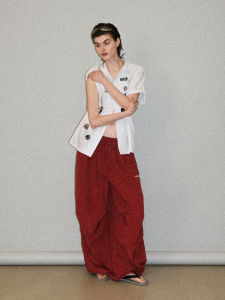 MASONPRINCE Lightweight Outdoor Camouflage Nylon Paratrooper Casual Pants Loose Fit Long Youth Popular Daily Wear All Seasons