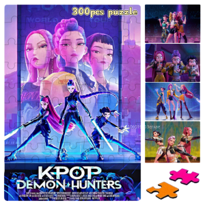 2025 Kpop Demon Hunters jigsaw puzzle Toys Board Game Rumi Mira Zoey Huntrix Character Pattern Collectible Decor Children Gifts