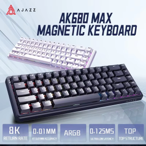 AJAZZ AK680 MAX Mechanical Keyboard HE Hall Effect Switch 60% 8k/1K RGB Wired/Wireless Gaming Rapid Trigger Magnetic Keyboard