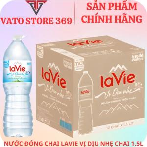 Nước khoáng thiên nhiên LAVIE vị dịu nhẹ chai 1.5 lít