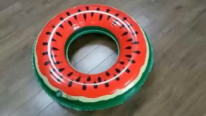 Phao Bơi Trẻ Em Phao Bơi Người Lớn Phao Tròn Hình Quả Dưa Hấu Size 90cm Dành cho Bé 12-18 Tuổi