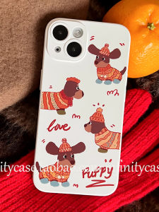 Adorable New Year Sausage Dog Full Cover iPhone Case Soft TPU Protection for Apple iPhone 11 12 13 14 pro Max 15 16 plus