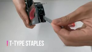 ครื่องยิงแม็ก เครื่องยิงแม็กซ์ สำหรับยิงไม้ ยิงผ้างานโปสเตอร์ต่างๆงานเบาะ เก้าอี้หนังพลาสติก-มีตะปู แถมฟรี!! ลวดแม็กซ์ (600นัด)