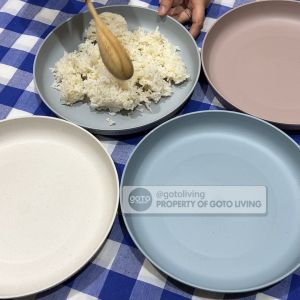 Goto Rototo Set Piring Makan Saji Aesthetic Plate Wheat Straw Jerami