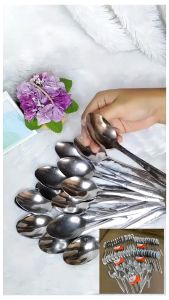Sendok Makan Tebal 12 pcs Alat Makan Sendok Stainless Steel Sendok Lusinan Sendok Garpu Makan