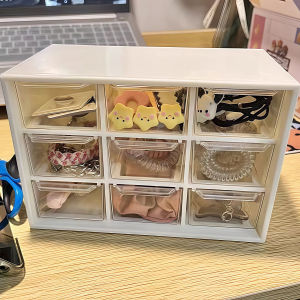 Girls Hair Accessories Organizer Box Childrens Hairpins Elastic Bands Ear Jewelry Miscellaneous Items Sorting Plastic Rectangular Box