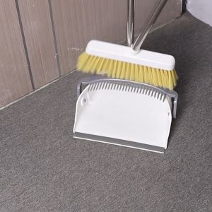 Vusign ชุดไม้กวาดพร้อมที่ตักผง ชู้สร้าง ชู้เจล ไม้กวาด ขนแปรงหนา เก็บฝุ่นผงได้ดี ที่ตักผงพับได้ ประหยัดพื้นที่เก็บ Folding Broom