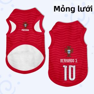 HanWei | Quần Áo Thú Cưng Đội Bóng Bồ Đào Nha Chống Rụng Lông