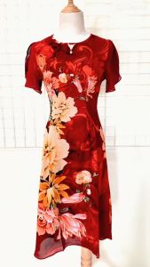 (VT) Đầm Trung Niên Trẻ Trung Thiết Kế Trang Nhã Thanh Lịch Sang Trọng Đi Tiệc Cao Cấp Cho Mẹ tm1968