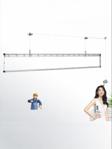 Hotata | Single Pole Adjustable Hand Cranked Clothes Drying Rack Aluminum