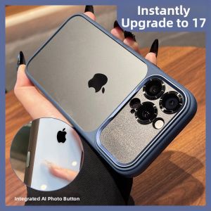 DAIMANG | Secondly the new Apple 18 advanced metal lens is suitable for iphone17promax mobile phone case Xingyu orange transparent new product 16pro camera key all-inclusive anti-fall 15p protective cover 14