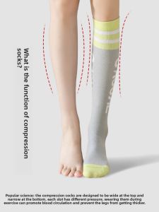 JIAZINI | Professional Sport Pressure Long Tube Thin Fitness Compression Socks For Women Summer Running Cycling Jump Rope Ganzhi