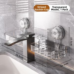 Suction Cup Bathroom Storage Rack Water Faucet Compatible