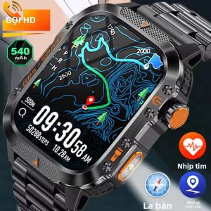 Đồng Hồ Thông Minh GPS Cấp Quân Sự Dành Cho Thể Thao Ngoài Trời Chống Nước 10ATM Theo Dõi Nhịp Tim Khi Bơi Chức Năng Gọi Bluetooth Với La Bàn