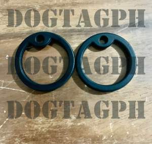 Black Rubber Dog Tag