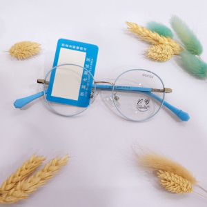 Kacamata Lensa Blueray Anak Trend Fashion Korea Terbaru Bulat -KA63003