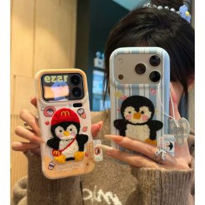 Label embroidered penguin for Huawei mate70Pro phone case P80/P70nova14/13 h260705